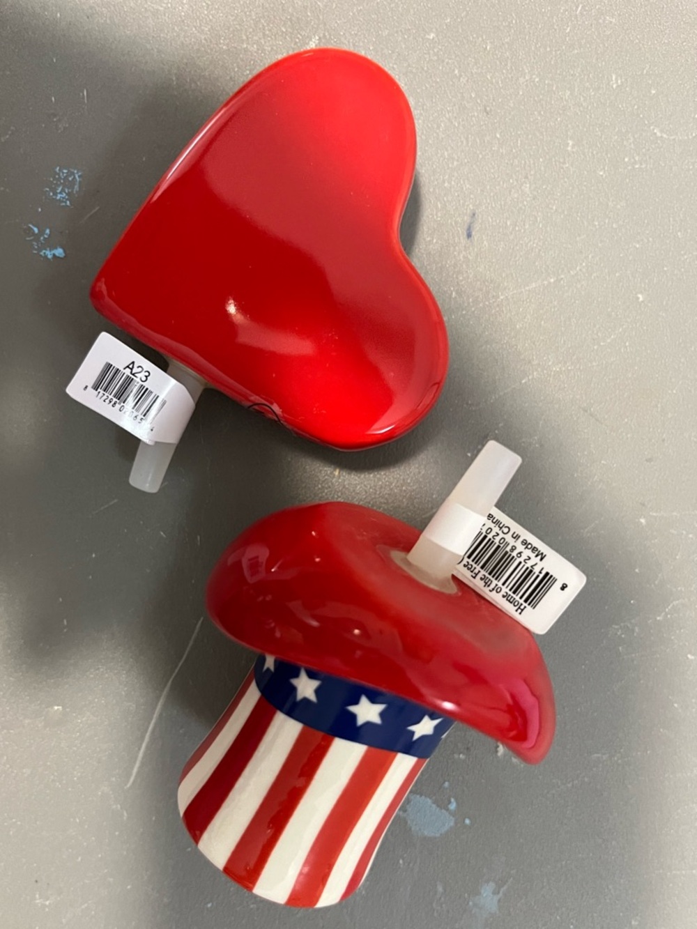 Red Heart and Patriotic Hat Nora Fleming Minis
